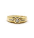 Ring 60 / Yellow / 750‰ Gold Gold and Diamond Ring 58 Facettes 220426R