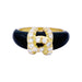 Ring 51.5 Cartier ring, “Double C”, yellow gold, onyx, diamonds. 58 Facettes 32783