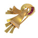 Brooch Gold brooch, ruby 58 Facettes 12005-0030