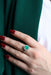 Ring 53 Pompadour ring White gold Emerald 58 Facettes 2150305CN