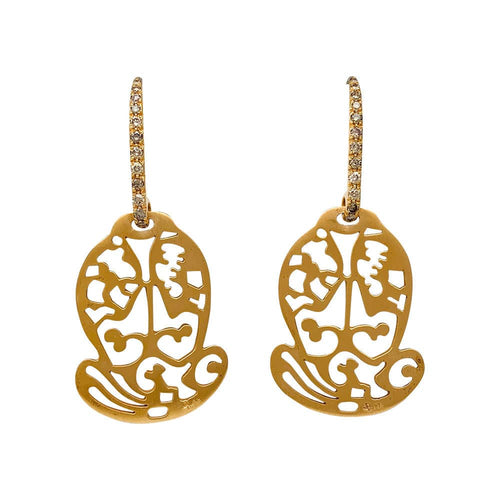 Boucles d'oreilles Boucles d'oreilles Pomellato, "Ming", or rose, diamants bruns. 58 Facettes 31404