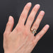 Ring 59 Limoges enamel ring in yellow gold 58 Facettes 21-376B