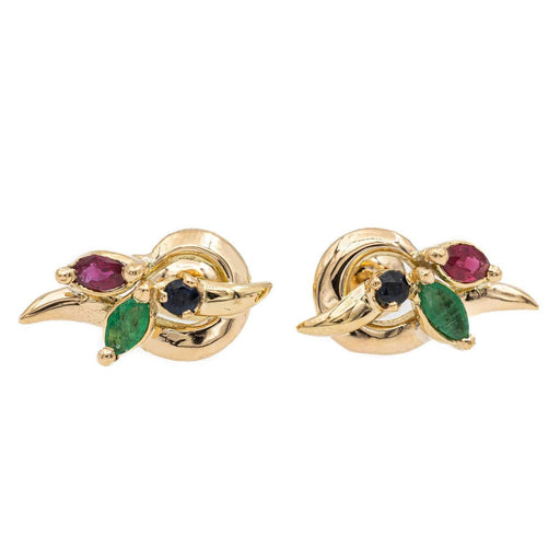 Earrings Yellow gold Emerald earrings 58 Facettes 1719179CN