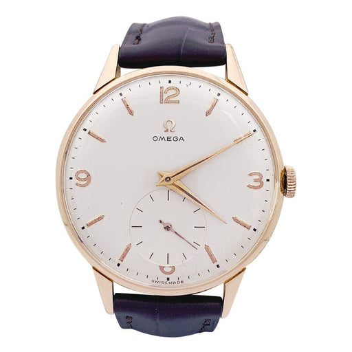 Montre Montre Omega,"Jumbo", or rose, cuir. 58 Facettes 33572