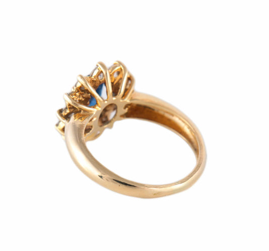 Bague BAGUE FLEUR, SAPHIR & DIAMANTS 58 Facettes BO/220141