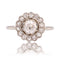 Bague 56 Bague ancienne marguerite de diamants 58 Facettes 22-586