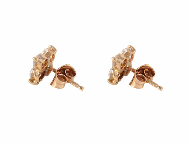 Boucles d'oreilles PUCES D'OREILLES OR & OXYDES DE ZIRCONIUM 58 Facettes BO/220101 NSS