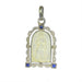 Pendant Art Deco Mother-of-pearl pendant with diamonds and sapphires 58 Facettes 23191-0415