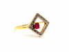 Ring 56 Ring Yellow gold Ruby 58 Facettes 870451CD
