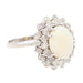 Ring 56 Marguerite Ring White Gold Opal 58 Facettes 2308980CN