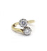 Ring Bague Toi & Moi Gold platinum and diamonds 58 Facettes 180247R
