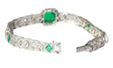 Bracelet Bracelet Art Déco, diamants, émeraudes 58 Facettes 19343-0007