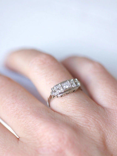 Bague Bague de fiançailles bandeau Art Deco diamants 58 Facettes