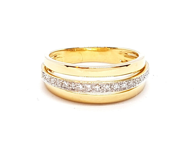 Bague 57 Bague Or jaune Diamant 58 Facettes 00276CN
