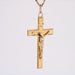 Pendentif Croix ancienne or rose avec Christ 58 Facettes CVP85