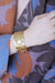 Bracelet Bracelet manchette souple or jaune écaille 58 Facettes
