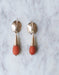 Boucles d'oreilles Boucles d'oreilles gouttes anciennes corail 58 Facettes