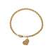 Bracelet Yellow gold bracelet, chain link, heart charm. 58 Facettes 31350