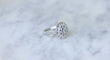 Bague 55 Bague ronde Or blanc Platine Diamants 58 Facettes