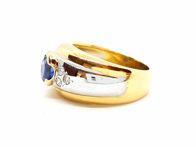 Bague 55 Bague Or jaune Saphir 58 Facettes 06496CD