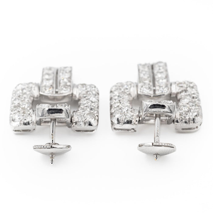 Boucles d'oreilles Boucles d'oreilles Art déco Platine Diamant 58 Facettes 1352343CN