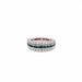 Bague Bague Art Déco Flip Over Rubis Saphir Diamant 58 Facettes