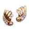 Boucles d'oreilles Boucles d'oreilles Année 1950 volutes Diamants Deux Ors 58 Facettes