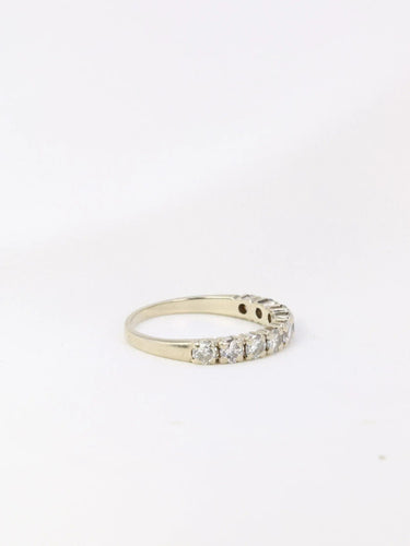 Bague 53 Demi-Alliance américaine diamants 0,9 ct 58 Facettes J118