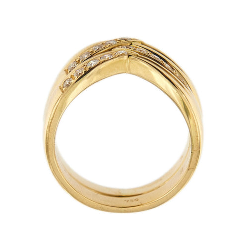 Bague 55 Bague double diamants 58 Facettes 32483