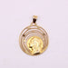 Medal of the Virgin Pendant in Yellow Gold 58 Facettes