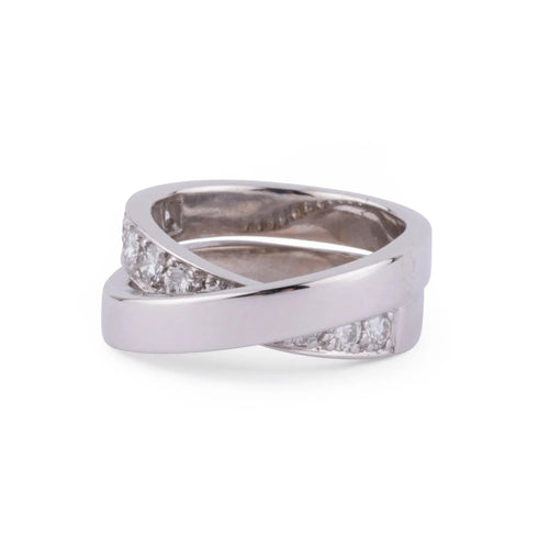 Bague Cartier - bague en or gris, diamants 58 Facettes 1