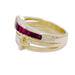 Bague 56 Bague or jaune, diamants et rubis. 58 Facettes 31858