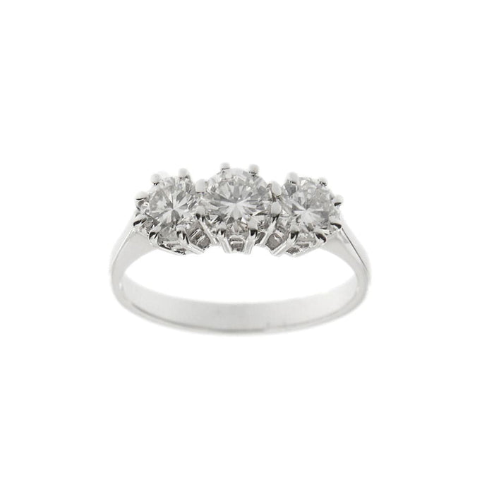 Bague 51 Bague trilogie Or blanc Diamants 58 Facettes 35813