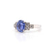 Ring 53 Art Deco sapphire and diamond ring in platinum 58 Facettes 24455 / 24744