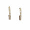 Boucles d'oreilles Paire de petites créoles en or jaune, diamants. 58 Facettes 33192