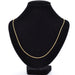 Filed cable link chain necklace in yellow gold 58 Facettes 22-415B