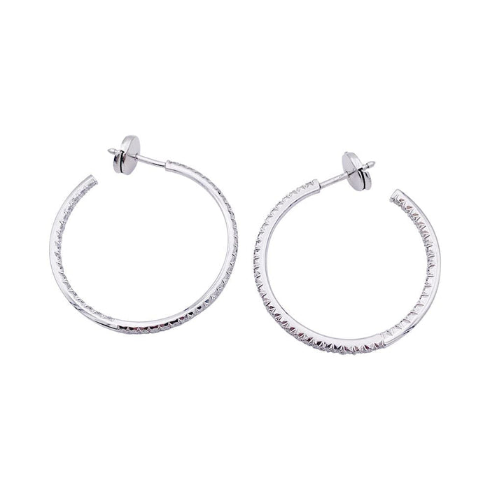 Boucles d'oreilles Boucles d'oreilles Tiffany&Co., "Métro", or blanc, diamant. 58 Facettes 33034