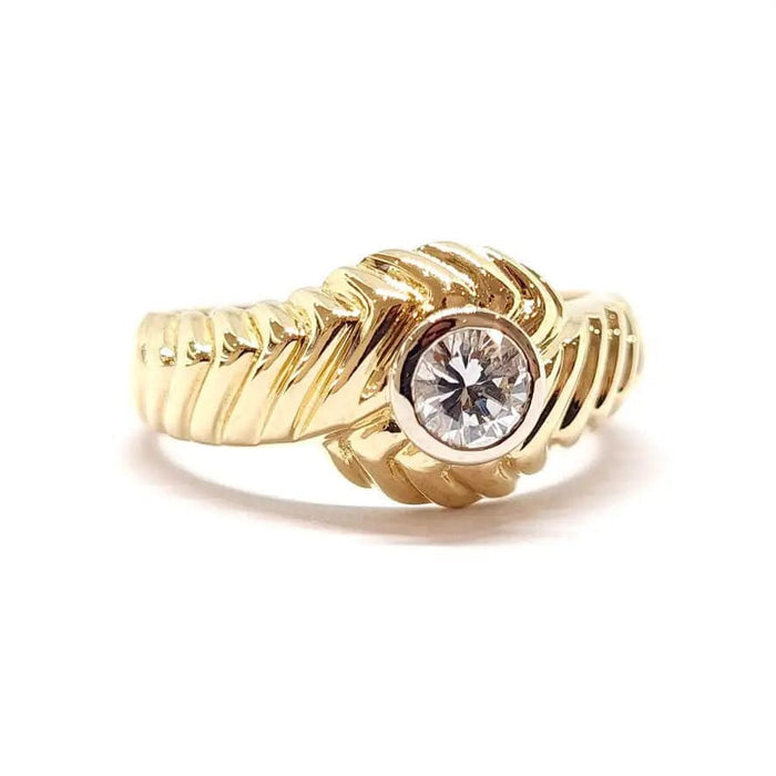 Bague Solitaire diamant or jaune 18 carats 58 Facettes