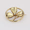 Broche Broche de col or jaune trèfle perle 58 Facettes CVBR63