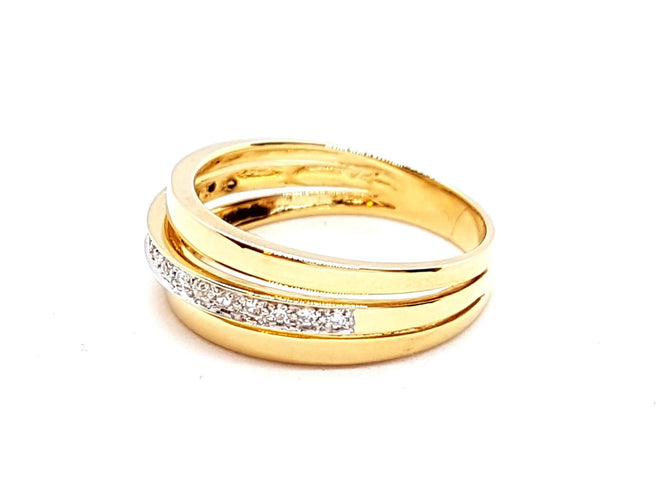 Bague 57 Bague Or jaune Diamant 58 Facettes 00276CN