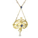 Pendant necklace, diamonds, sapphires, pearls 58 Facettes 19259-0041