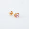 Boucles d'oreilles Boucles d'oreilles en or jaune & saphir rose 58 Facettes