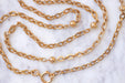 Antique long necklace in rose gold 58 Facettes