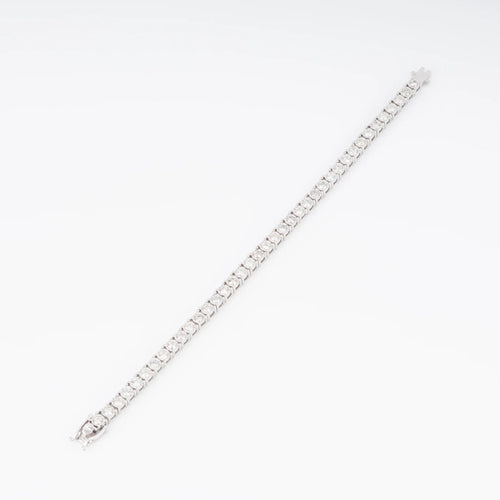 Bracelet Bracelet rivière et or gris orné de diamant 58 Facettes 1