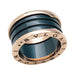 Ring 53 Bulgari ring, “B.Zero1”, pink gold and ceramic. 58 Facettes 30729