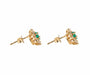 Boucles d'oreilles PUCES D'OREILLES DIAMANTS & EMERAUDES 58 Facettes BO/220139