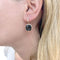 Boucles d'oreilles Boucles d'oreilles or rose, hématite, quartz, diamants. 58 Facettes 32895