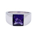 Ring 49 Cartier ring, "Tank", white gold, amethyst. 58 Facettes 33125