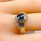 Bague 56 Bague Or jaune Saphir Diamants 58 Facettes AB230