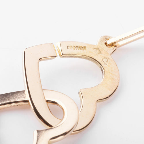 Collier Collier or rose Dinh Van formant 2 cœurs 58 Facettes